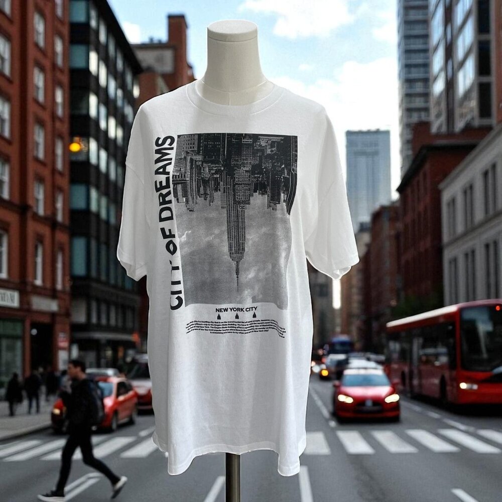 Fashion Nova City Of Dreams T Shirt New York Empire State Graphic Tee Womens L